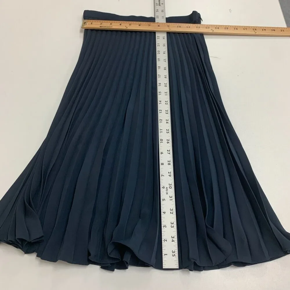 Michael Kors Accordion Skirt Womens 0 Semi Sheer Knee Length Pleated Unlined